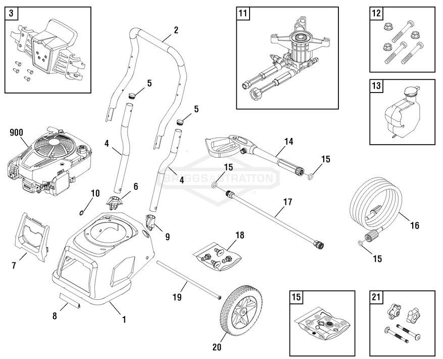 Briggs & Stratton pressure washer model 020656 replacement parts, pump breakdown, repair kits, owners manual and upgrade pump.